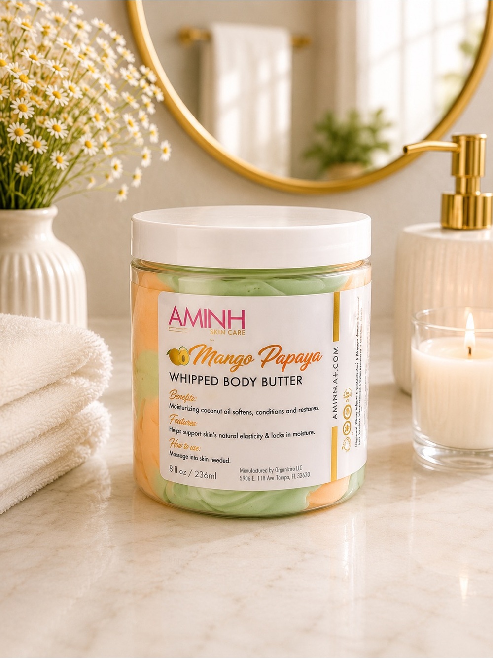 🆕 AMINNAH Mango Papaya Whipped Body Butter